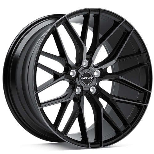 INOVIT Blitz19x8.5 +35 Gloss Black with Machined Spoke Faces and Dark Tint
