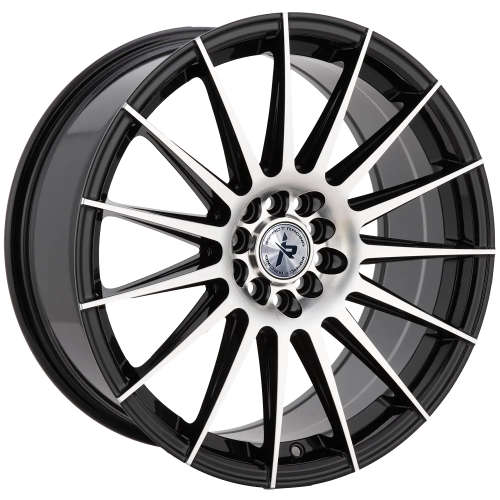 Impact Racing 506 506BMF 18x8 +38 Gloss Black with Machined Spoke Faces