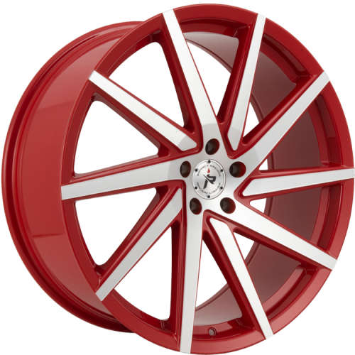Impact Racing 601 601RMF 22x9 +38 Red with Machined Spoke Faces