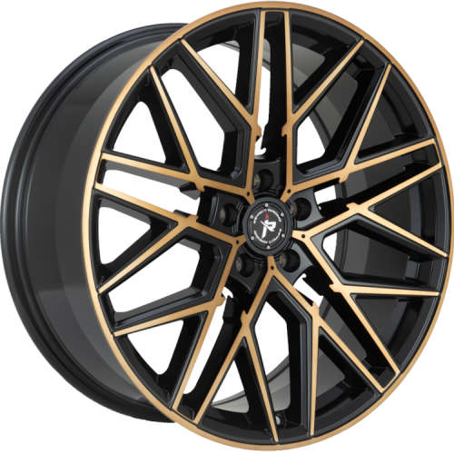 Impact Racing 602 602BMZF 20x8.5 +35 Gloss Black with Bronze Machined Spoke Faces