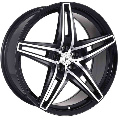 Impact Racing 604 604BMF 17x7 +35 Gloss Black with Machined Spoke Faces