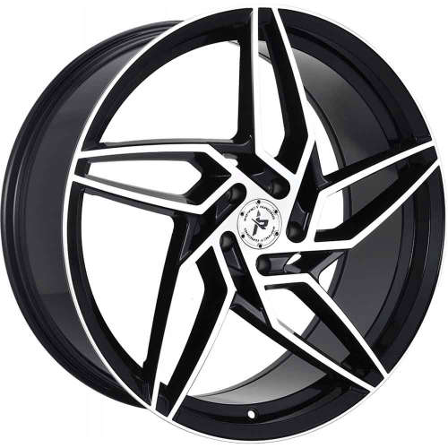 Impact Racing 605 605BMF 22x9 +38 Gloss Black with Machined Spoke Faces