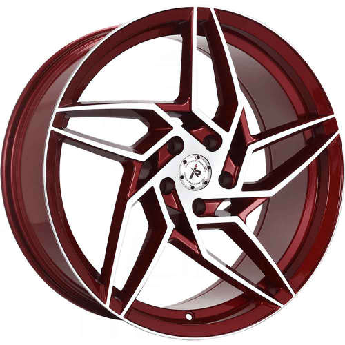 Impact Racing 605 605RMF 20x8.5 +35 Gloss Red with Machined Spoke Faces