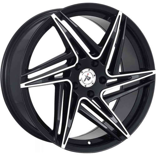 Impact Racing 606 606BMF 20x8.5 +35 Gloss Black with Machined Spoke Faces
