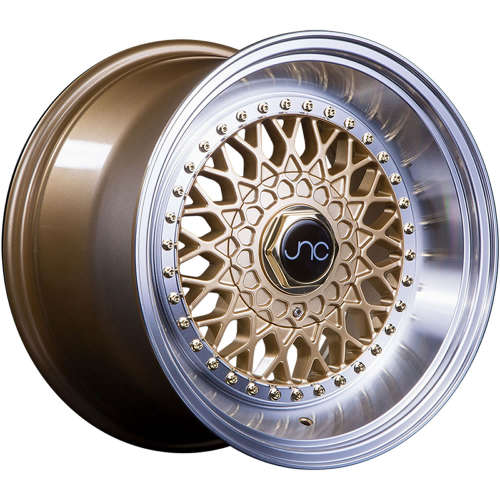 JNC JNC004S18x8.5 +30 Gold with a Machined Lip and Gold Rivets