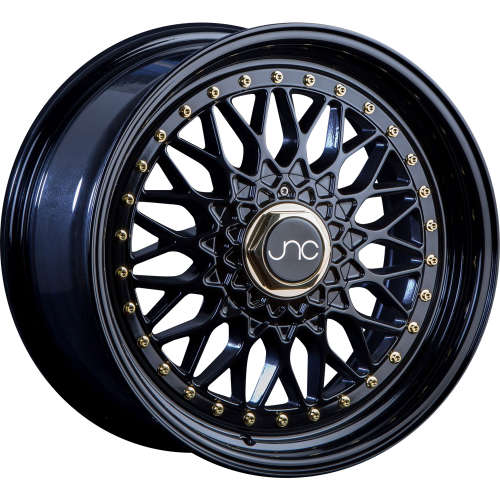 JNC JNC00417x8.5 +15 Matte Black with Gold Rivets