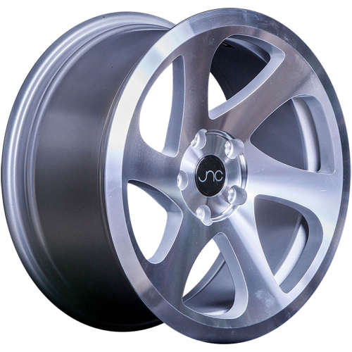 JNC JNC03217x9 +35 Silver with Machined Spoke Faces and Outer Lip Flange