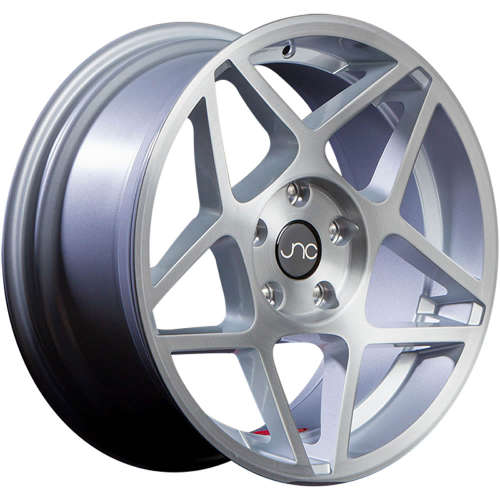 JNC JNC04918x8.5 +35 Silver with Brushed Spoke Faces and Outer Lip Flange