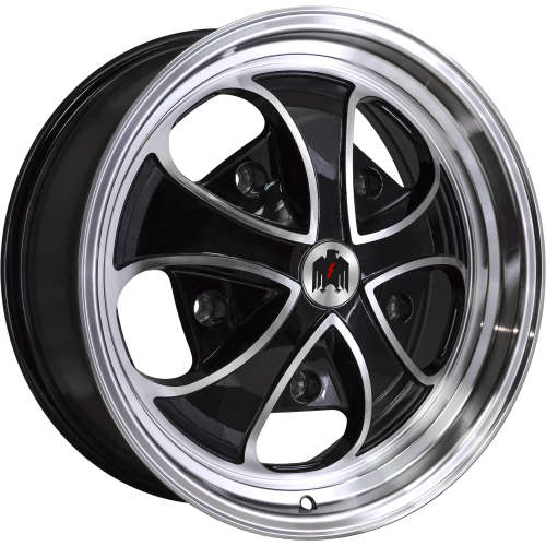 Klassik Rader Falcon15x5.5 +20 Gloss Black with Machined Spoke Windows and Lip