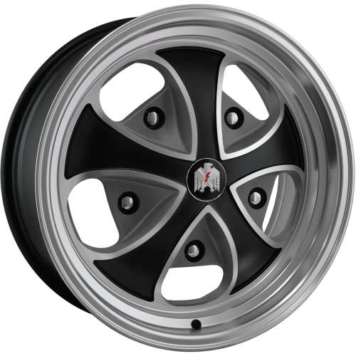 Klassik Rader Falcon15x5.5 +20 Satin Black with Machined Spoke Windows and Lip