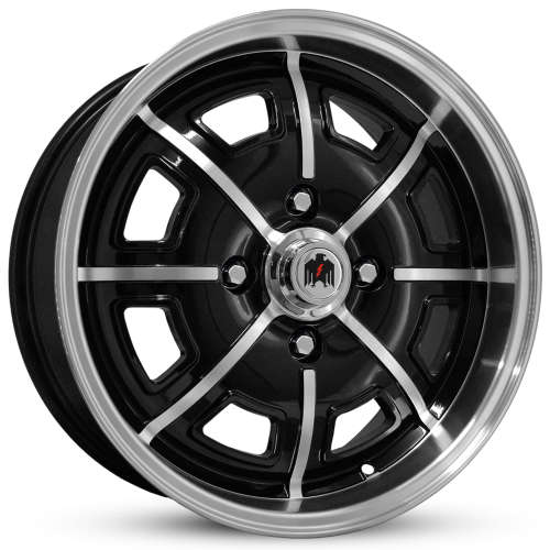 Klassik Rader Pedrini17x7 +40 Gloss Black with Machined Spoke Faces and Lip