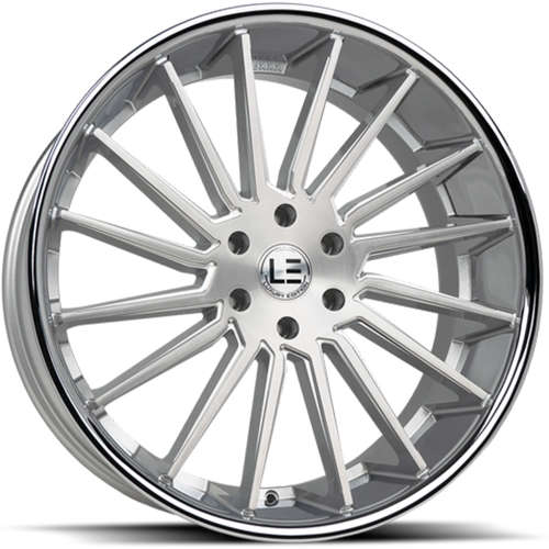 Luxxx Alloys LUXLE924x10 +35 Brushed with a Stainless Steel Lip and Milled Spoke Edges