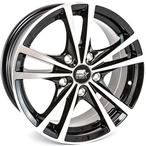 MST Saber17x7 +45 Gloss Black with a Machined Face