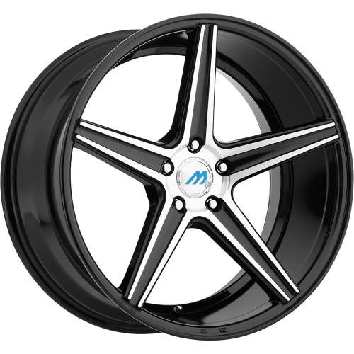 Mach M120x8.5 +35 Gloss Black with Machined Spoke Faces