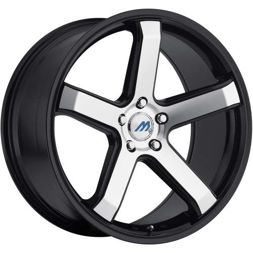 Mach M518x8 +42 Gloss Black with Machined Spoke Faces