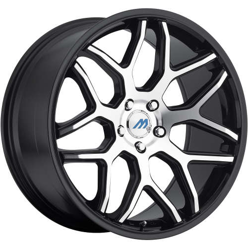 Mach M820x8.5 +35 Gloss Black with Machined Spoke Faces
