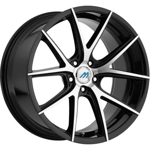 Mach ME1520x8.5 +35 Gloss Black with Machined Spoke Faces