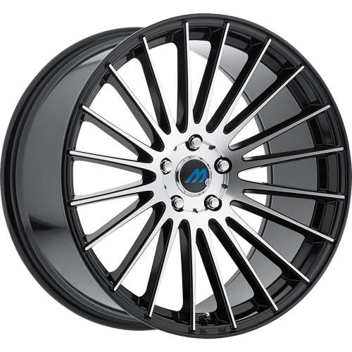 Mach ME1818x8 +40 Gloss Black with Machined Spoke Faces