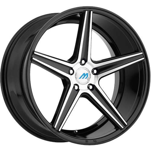 Mach ME120x8.5 +40 Gloss Black with Machined Spoke Edges
