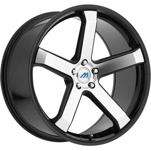 Mach ME520x10 +25 Gloss Black with Machined Spoke Faces