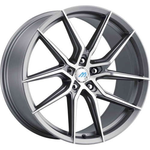 Mach ME620x10 +42 Titanium Gray with Machined Spoke Faces