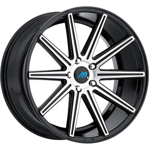 Mach ME920x8.5 +40 Gloss Black with Machined Spoke Faces