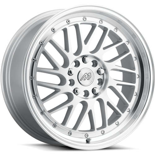 Mach MP4217x7.5 +40 Arctic Silver with Machined Spoke Face and Lip