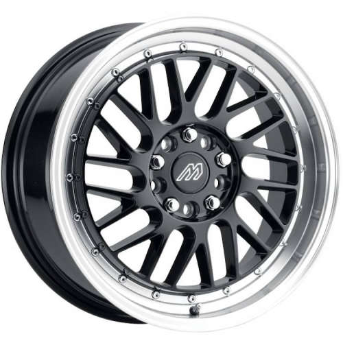 Mach MP4218x8 +35 Gloss Black with a Machined Lip