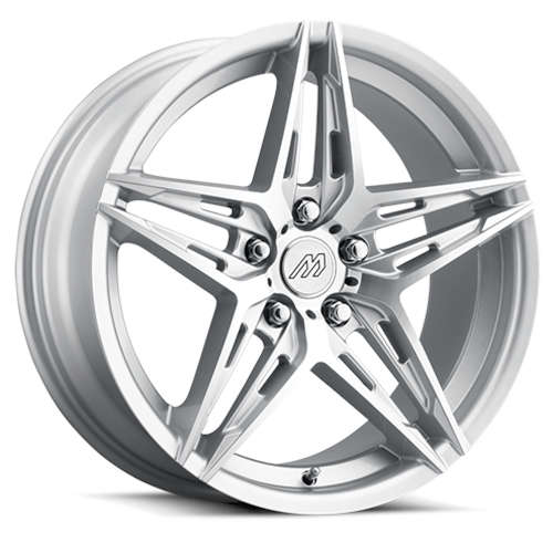 Mach MP5618x8 +42 Arctic Silver with Machined Spoke Faces