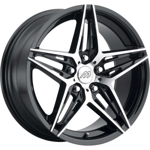Mach MP5618x8 +42 Gloss Black with Machined Spoke Faces