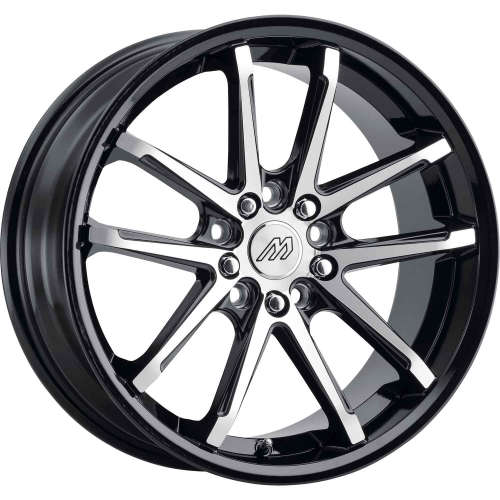 Mach MP5818x8 +42 Gloss Black with Machined Spoke Faces