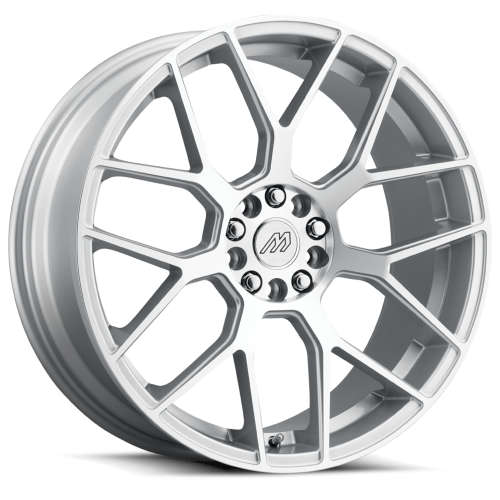 Mach MP7420x8.5 +35 Arctic Silver with Machined Spoke Faces