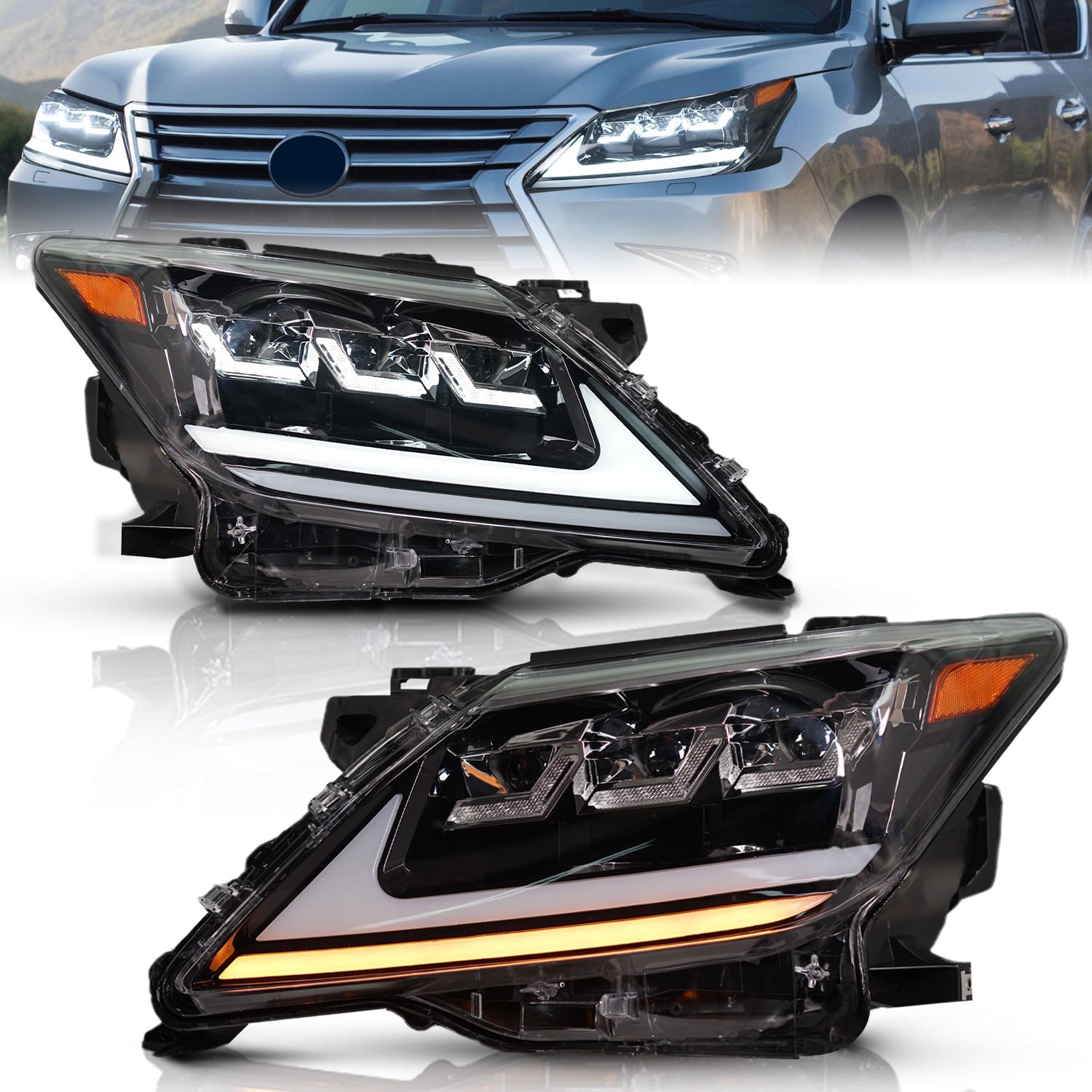Archaic Full LED Headlights Assembly For Lexus LX570 2013-2015