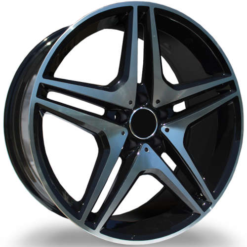 Marquee Replica R505520x9.5 +35 Gloss Black with Machined Spoke Faces and Outer Lip