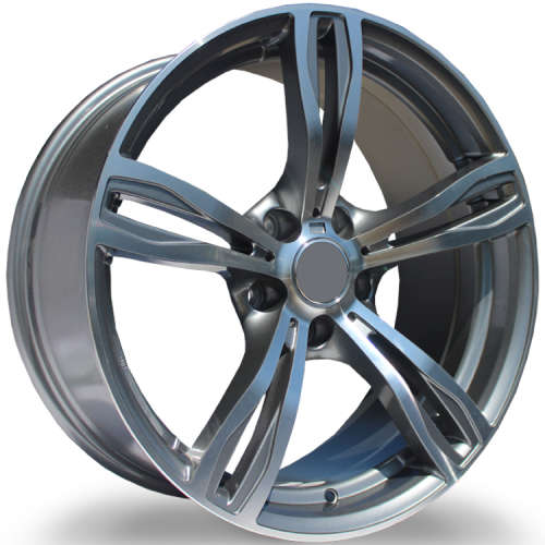 Marquee Replica R505618x8 +35 Gloss Gray with Machined Spoke Faces and Outer Lip