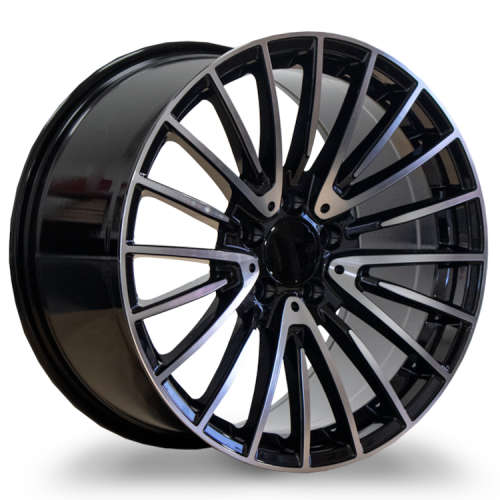 Marquee Replica R833718x9.5 +45 Gloss Black with Machined Spoke Faces