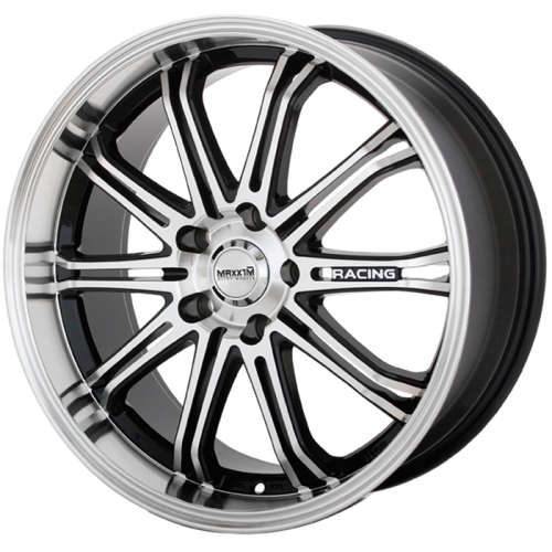 Maxxim Ferris16x7 +40 Gloss Black with Machined Spoke Face and Lip