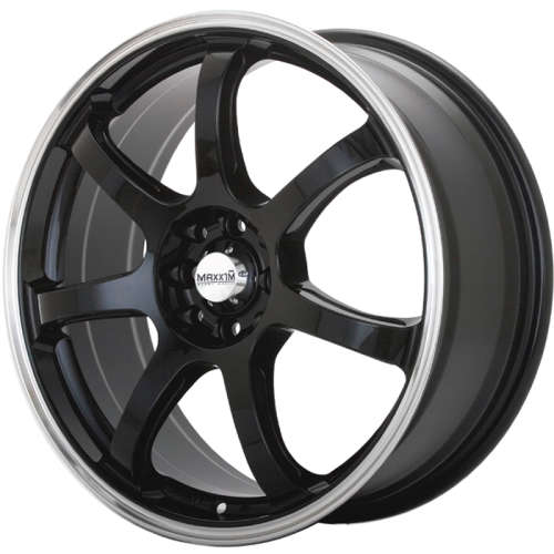 Maxxim Knight15x6.5 +38 Gloss Black with Machined Lip