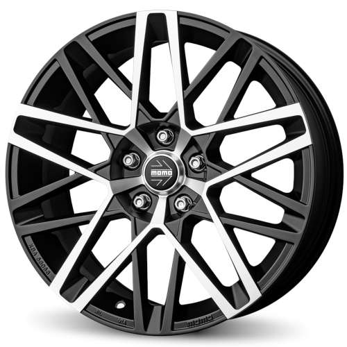 Momo Avenger18x8 +45 Satin Black with Machined Spoke Faces