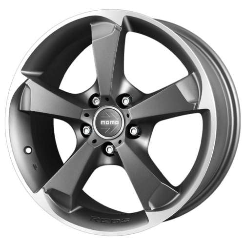 Momo Drone17x7.5 +42 Satin Anthracite with Machined Spoke Accents