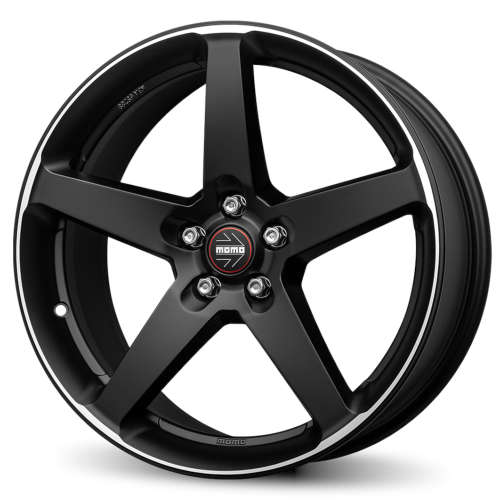 Momo Five M075 18x8 +42 Satin Black with a Machined Outer Lip