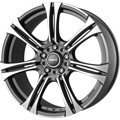 Momo Next EVO15x6.5 +38 Matte Anthracite Gray with Diamond Cut Machined Spoke Faces and Outer Lip Ring
