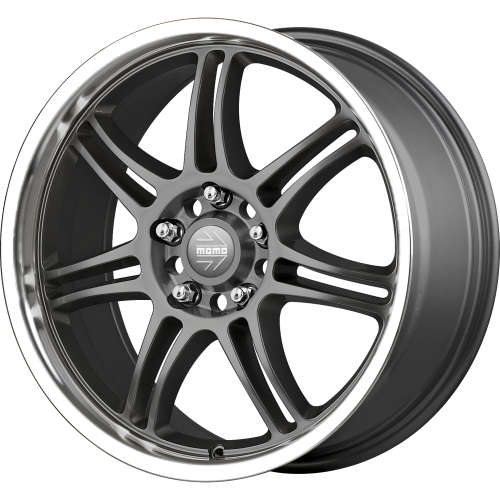 Momo RPM Evo18x8 +40 Matte Anthracite Gray with a Polished Lip