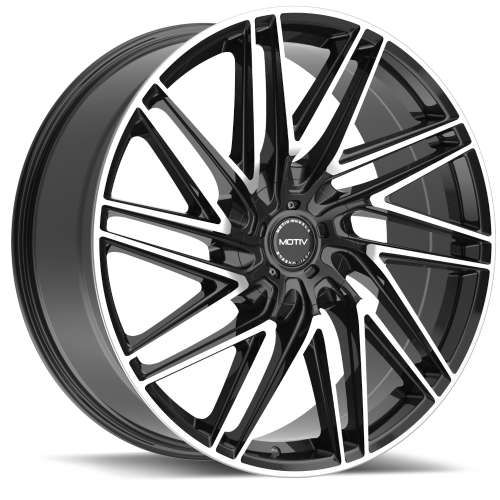 Motiv Align 429MB 24x9.5 +25 Gloss Black with Machined Spoke Faces and Lip
