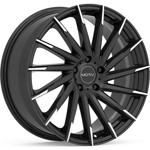 Motiv Montage 417MBT 19x8.5 +40 Gloss Black with Machined Spoke Accents