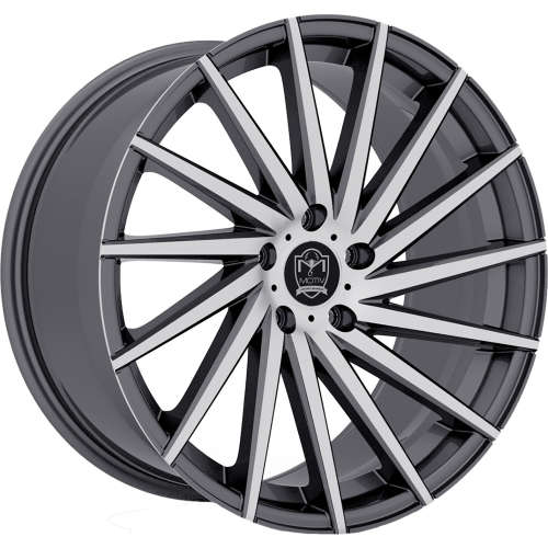 Motiv Montage 417MG 19x8.5 +40 Satin Graphite with Machine Spoke Faces