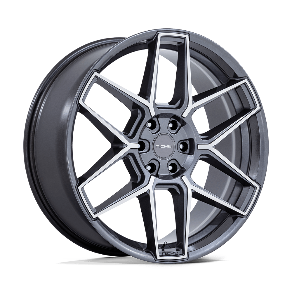 Niche 1PC NC281 RISE 20x9 +27 Anthracite with Machined Face
