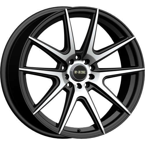 NS NS150318x8 +38 Black with Machined Spoke Faces