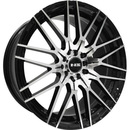 NS NS150916x7 +38 Black with Machined Spoke Faces