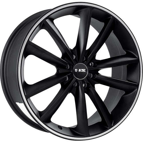 NS NS901217x7 +40 Matte Black with a Machined Lip Stripe